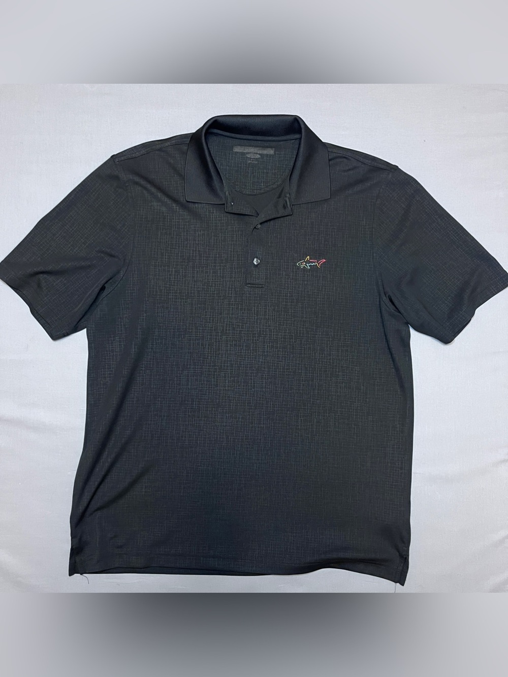Greg Norman Collection Black Short-Sleeve Polo Size Large